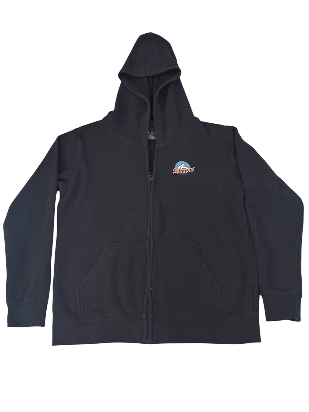 GUC Burton Boys Black Zip Hoodie Youth Medium Snowboard Skate Graphic